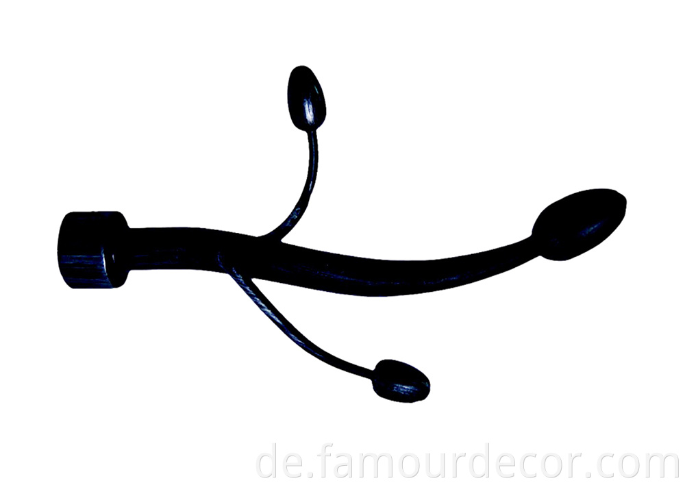 Black music symbol curtain rod